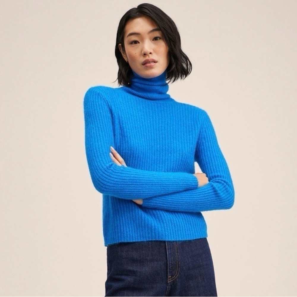 Mango Blue Turtleneck Sweater - Picture 5 of 6